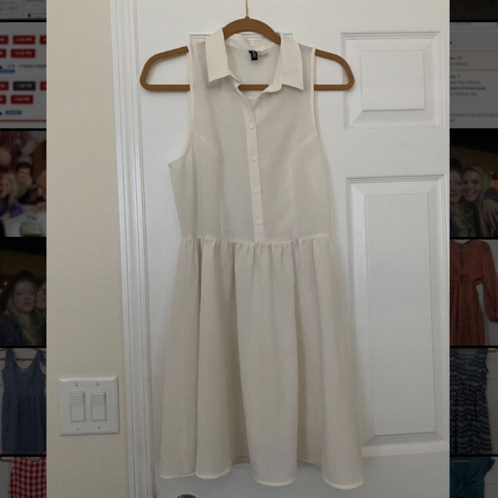 White collared dress